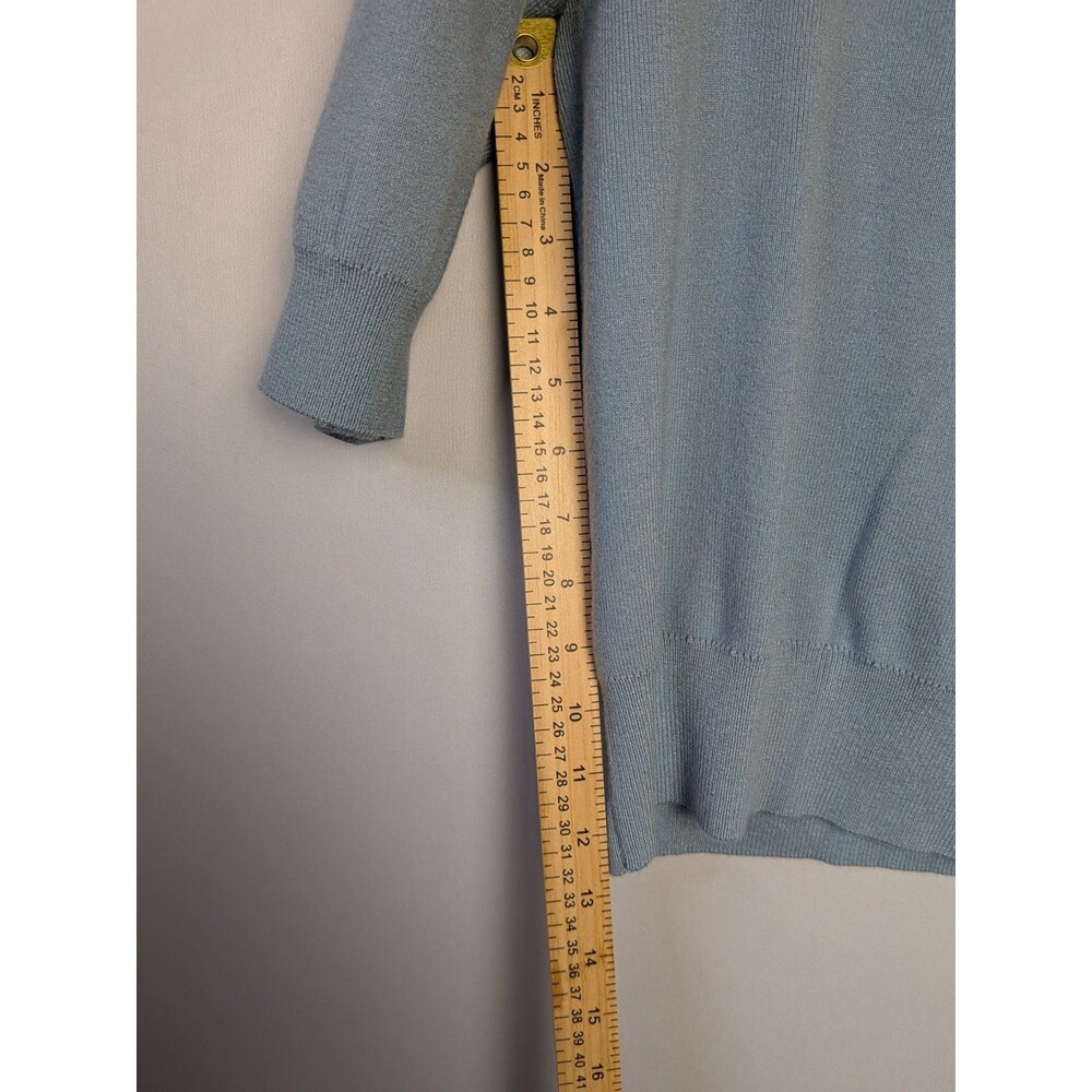 Cyrus Women's Size M Blue Puff Sleeve Sweater Cropped Short New NWT - Picture 8 of 11